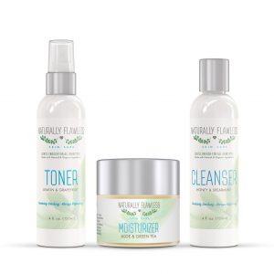 Cleanser Toner & Moisturizer NATURALLY FLAWLESS SKIN CARE